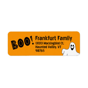 Boo! Fun and not too creepy Halloween Label Return Address Label
