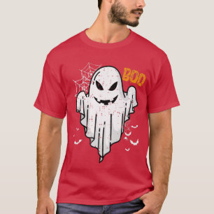 Boo Funny Boo Ghost Bats Trick Or Treat Halloween  T-Shirt