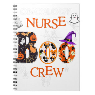 Boo Funny Crew Halloween Doctor Nurse Nursing Boo Notebook