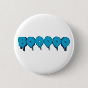 boo funny ghost text 6 cm round badge