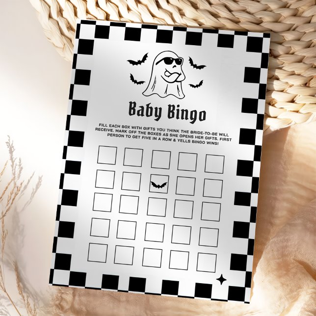 Boo Funny Halloween Party Baby Bingo Games Card (Creator Uploaded)