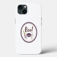 Boo funny Halloween spider character knife hand