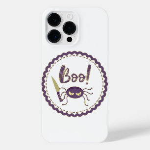 Boo funny Halloween spider character knife hand iPhone 14 Pro Max Case