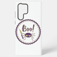 Boo funny Halloween spider character knife hand