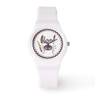 Boo funny Halloween spider character knife hand Watch