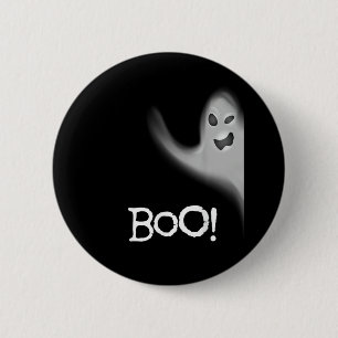 Boo Funny Hiding Peekabo Scary Halloween 6 Cm Round Badge