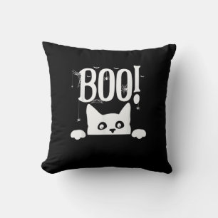 Boo! Funny Hiding Peekabo Scary Halloween Cushion