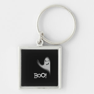 Boo Funny Hiding Peekabo Scary Halloween Key Ring