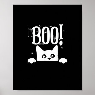 Boo! Funny Hiding Peekabo Scary Halloween Poster