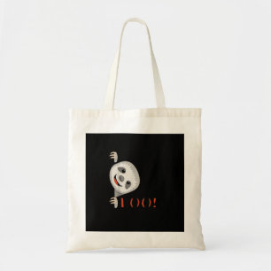 Boo! Funny Hiding Peekaboo Scary Halloween Sloth Tote Bag