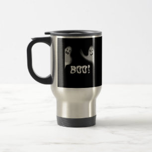 Boo! Funny Hiding Peekaboo Scary Halloween Travel Mug