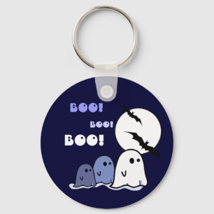 Boo! Funny Little Ghosts Halloween Gift  Key Ring