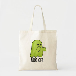Boo-ger Funny Halloween Booger Ghost Pun  Tote Bag