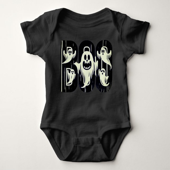Boo ghost baby bodysuit (Front)
