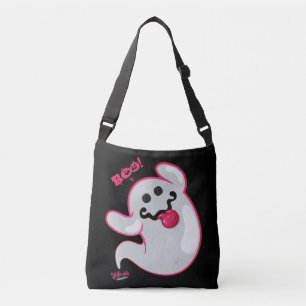 Boo Ghost Bats Spider Creepy Halloween Crossbody Bag