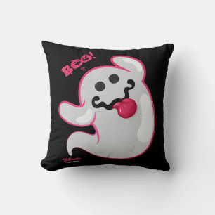 Boo Ghost Bats Spider Creepy Halloween Cushion