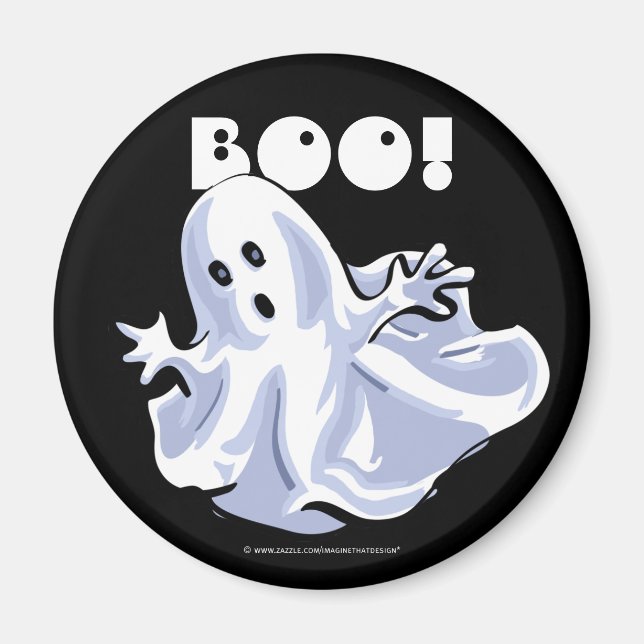 BOO! Ghost Cartoon Magnet (Front)