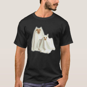 Boo Ghost Cat Meme Halloween Costume Boo Ghost Tre T-Shirt
