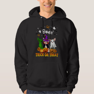 Boo Ghost Chihuahua Trick Or Treat Halloween Hoodie