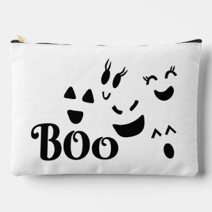 Boo Ghost Face Halloween Design Large Accessory Pouch