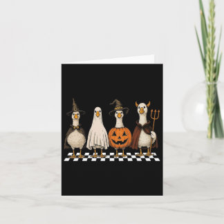 Boo Ghost Goose Vintage Halloween Goose Pumpkin Go Card