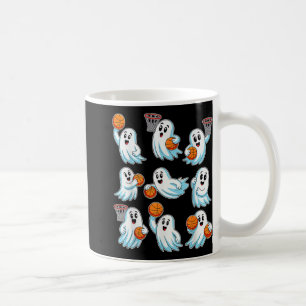 Boo Ghost Halloween Basketball Halloween Basketbal Coffee Mug