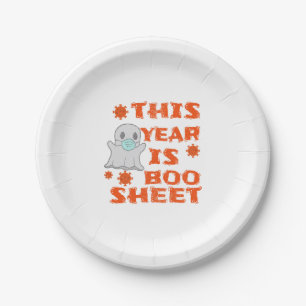 Boo Ghost Halloween Halloween Paper Plate