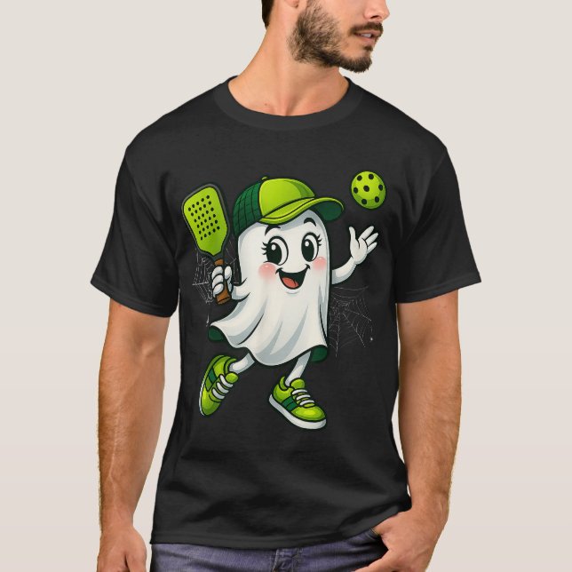 Boo Ghost Halloween Pickleball T-Shirt (Front)