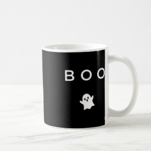 BOO Ghost Halloween Subtle Minimal Fall Fun Trick Coffee Mug