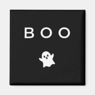 Boo Ghost Halloween Subtle Minimal Fall Fun Trick Magnet