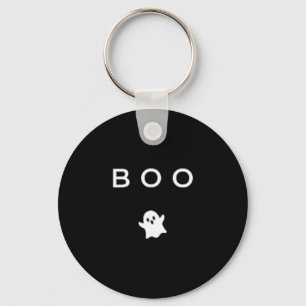 Boo Ghost Halloween Subtle Minimal Fall Funny Key Ring