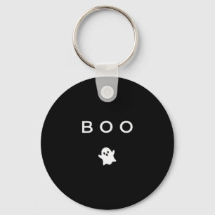 Boo Ghost Halloween Subtle Minimal Fall Funny Tric Key Ring