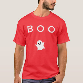 BOO Ghost Halloween Subtle Minimal Fall Funny Tric T-Shirt