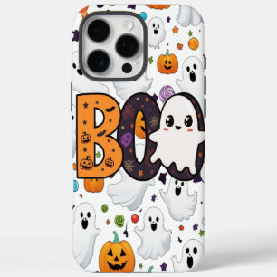 . Boo Ghost Typography Fun Halloween iPhone 16 Pro Max Case