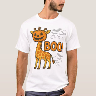 Boo Giraffe Halloween Costume Giraffe Lover Spooky T-Shirt