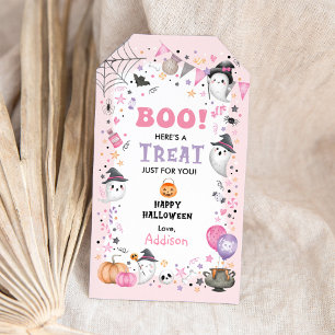 BOO! Girly Halloween Birthday Girl Party Treat Gift Tags
