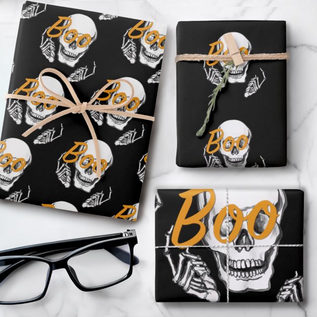 Boo glasses skull👓 wrapping paper sheet (Creator Uploaded)