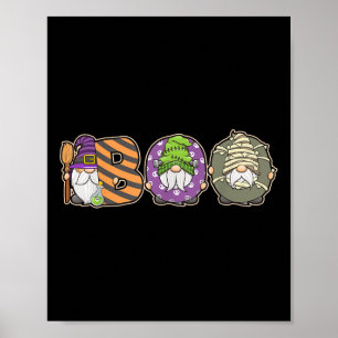 Boo Gnome Spooky Ghost Witches Halloween Costume Poster