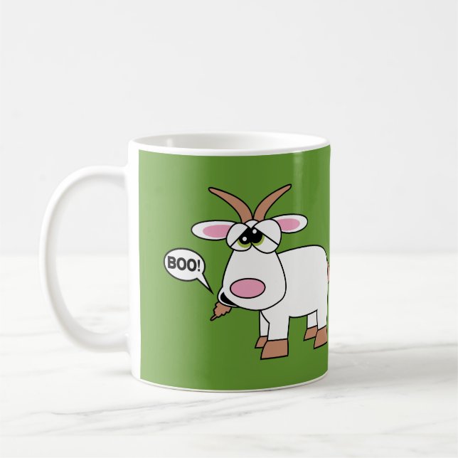 Boo! Goat Coffee Mug (Left)