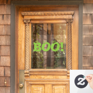 Boo! green eyeballs typography cute Halloween