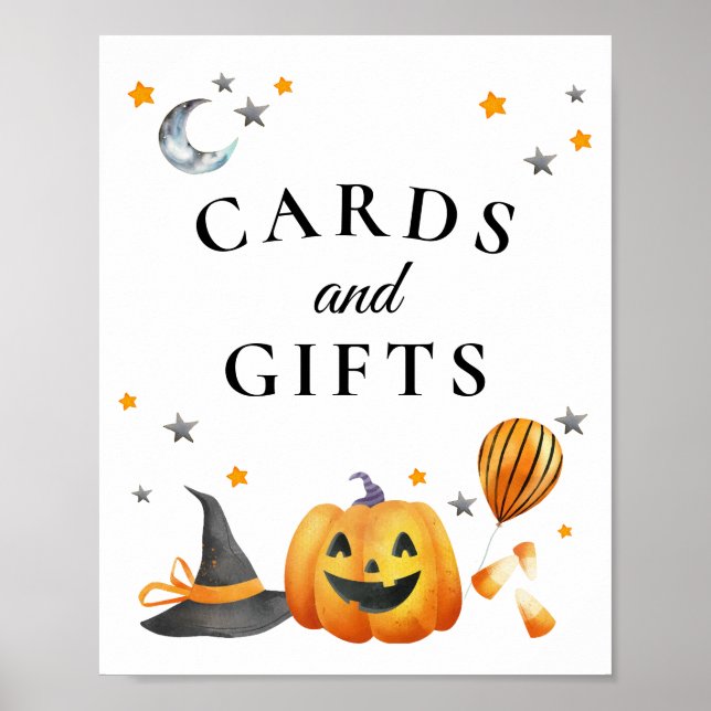 Boo Halloween Baby Shower Cards & Gifts Sign (Front)