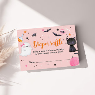 Boo Halloween Baby Shower Diaper Raffle Card