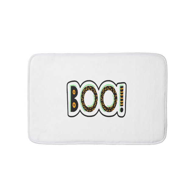BOO Halloween                          Bath Mat (Front)