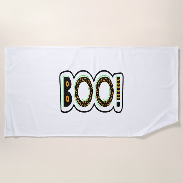 BOO Halloween                          Beach Towel (Front)