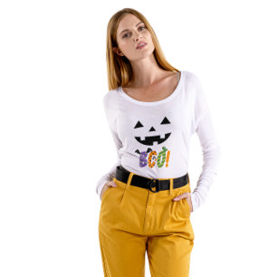 boo halloween beautiful Tri-Blend shirt