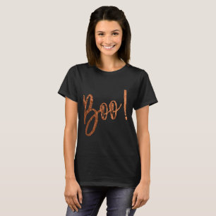 Boo! Halloween Black and Orange Halloween T-Shirt