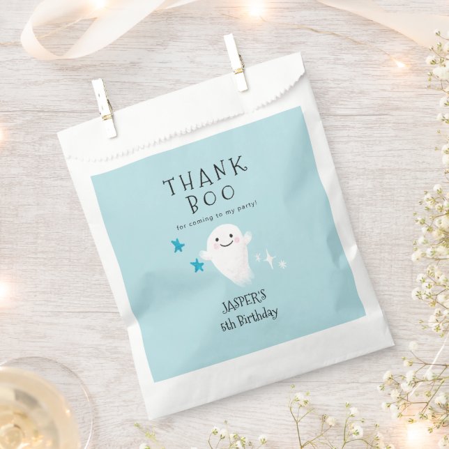 Boo Halloween Boy Birthday Party Favour Bag (Clipped)