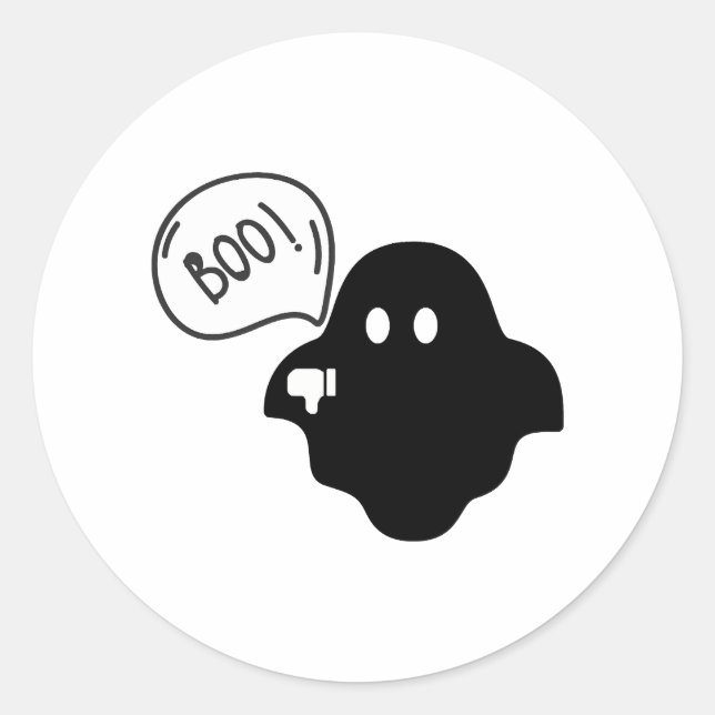 Boo Halloween                     Classic Round Sticker (Front)