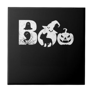 Boo Halloween Costume French Bulldog Gifts Ceramic Tile