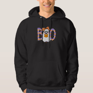 Boo Halloween Costume Groovy Spooky Boo Crew Girls Hoodie
